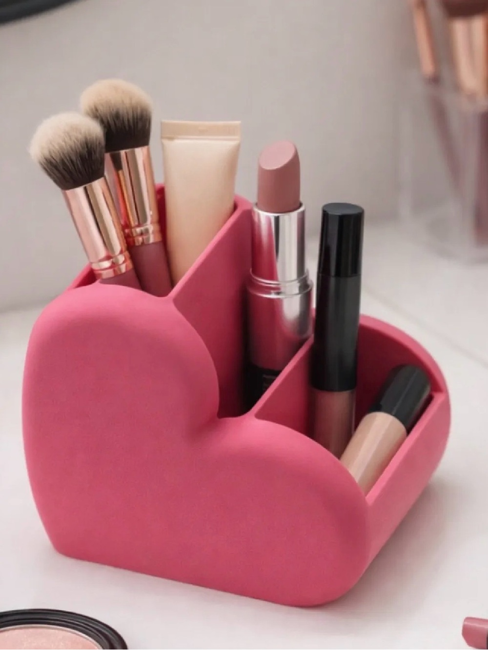 Makeup & Desk Organizer- Heart Shaped